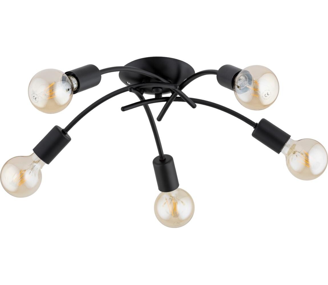 Přisazený lustr TORIZO 5xE27/15W/230V černá 63426