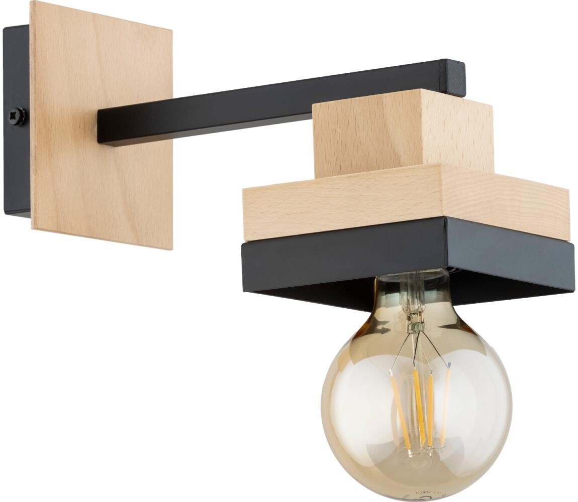 Nástěnná lampa MIKO 1xE27/15W/230V černá/béžová 91538