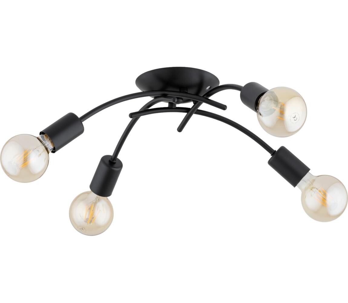 Přisazený lustr TORIZO 4xE27/15W/230V černá 63424