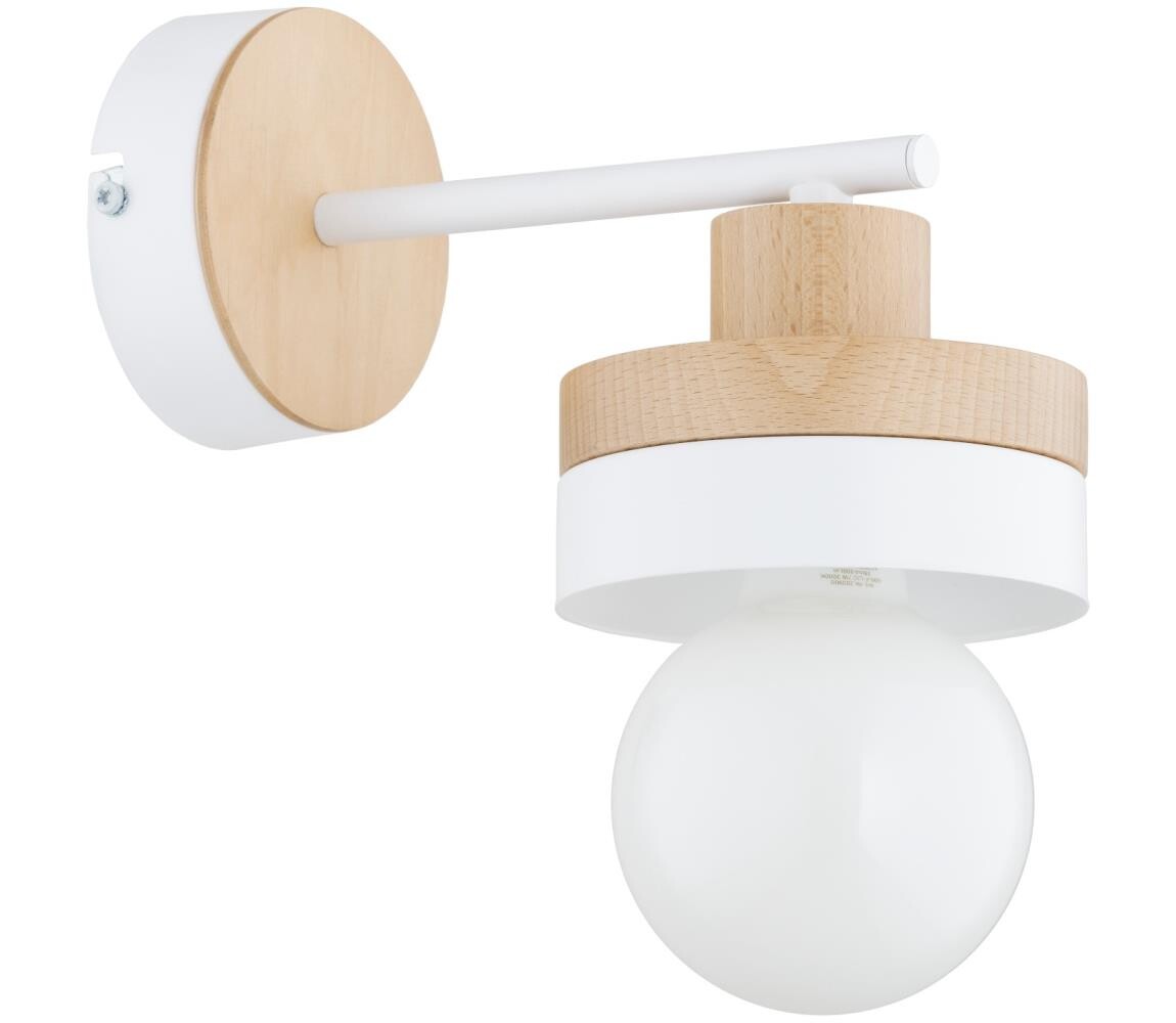 Nástěnná lampa LARSO 1xE27/15W/230V bílá/béžová 91536