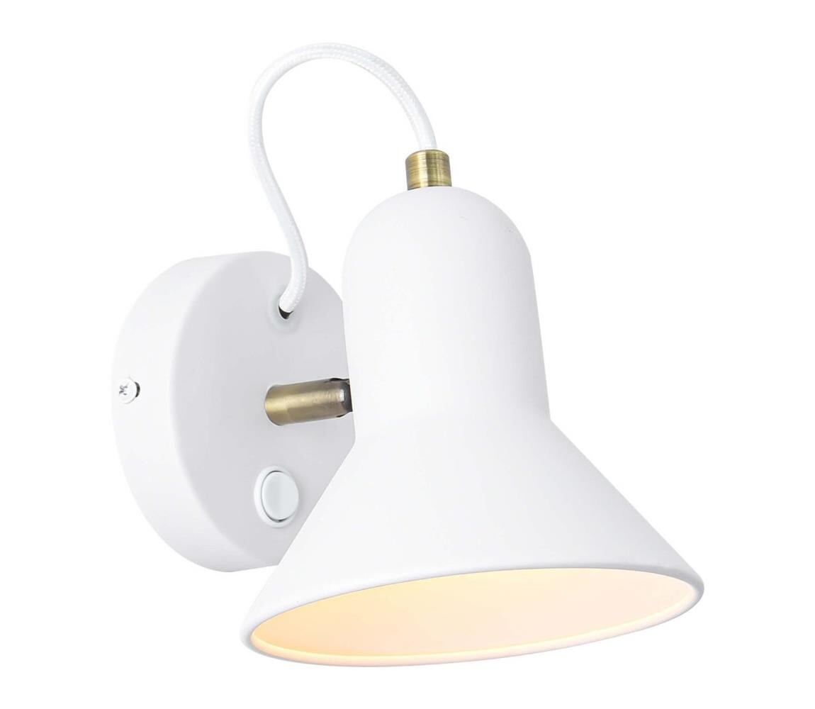 Light Prestige Nástěnné bodové svítidlo ASTAMA 1xE27/40W/230V bílá/mosaz LP-1122/1W WH