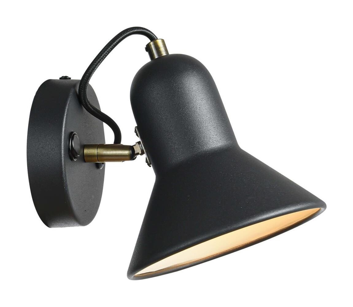 Light Prestige Nástěnné bodové svítidlo ASTAMA 1xE27/40W/230V černá/mosaz LP-1122/1W BK