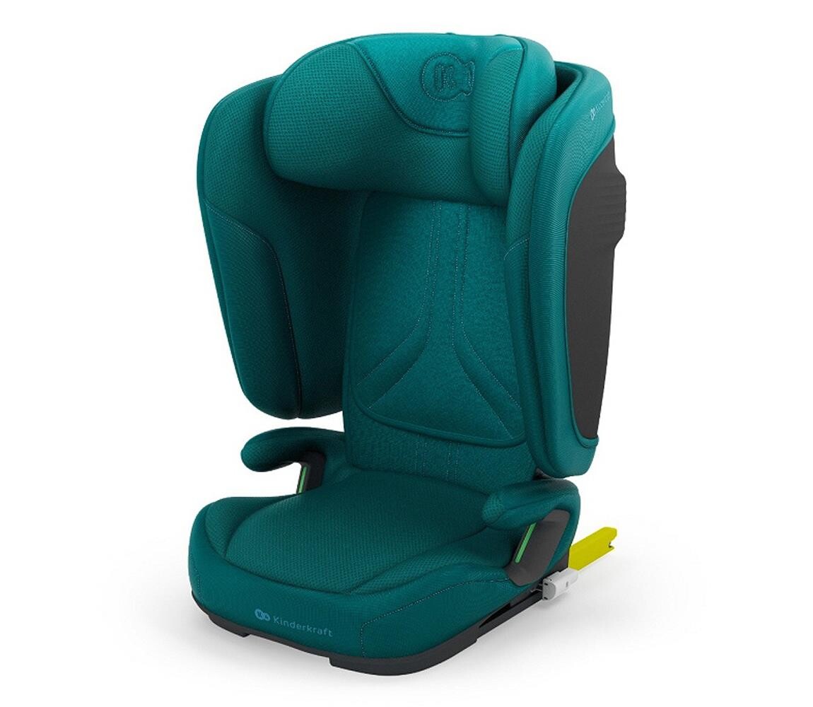KINDERKRAFT - Skládací autosedačka UNITY 2 i-Size 100-150 cm tyrkysová KCUNIT02GRE0000