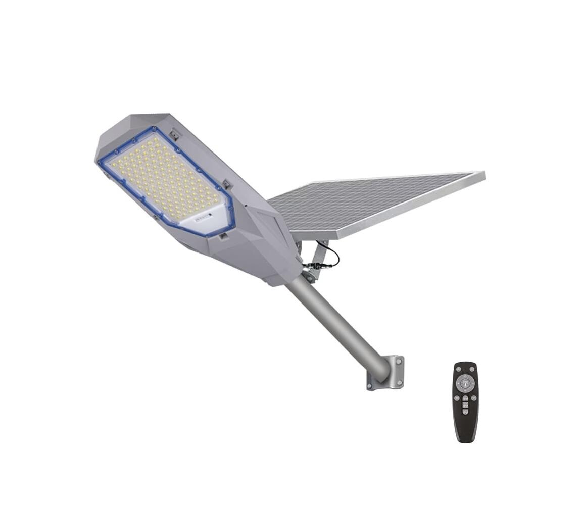 LED Stmívatelný reflektor se solárním panelem LED/200W/20000 mAh 6500K IP65 šedá EKO0548
