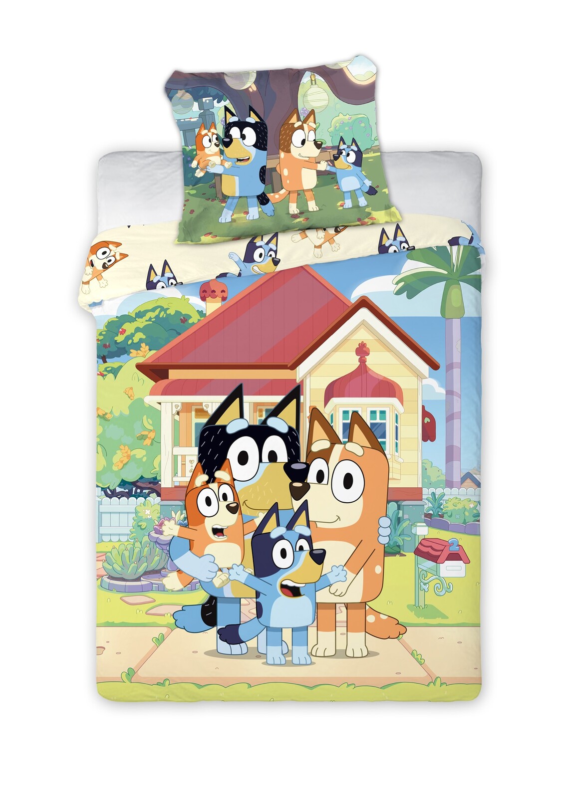 FARO Povlečení do postýlky 100x135 + 40x60 cm - Bluey a její rodina