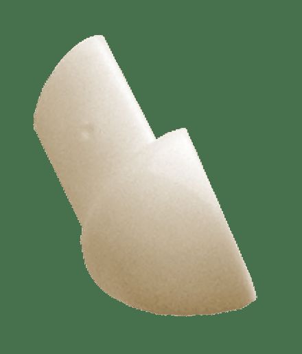 Roh kulatý k liště PVC slonová kost, 9 mm LROH903