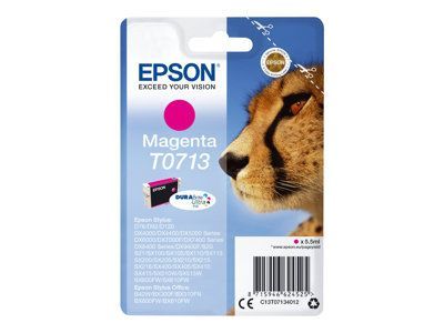 Epson T0713 - 5.5 ml - purpurová - originál - blistr s RF alarmem - inkoustová cartridge - pro Stylus DX9400, SX115, SX210, SX215, SX218, SX415, SX515, SX610; Stylus Office BX310, BX610