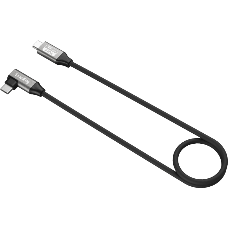 SMALLRIG 5076 USB-C Data Cable Straight to Angled, 60cm