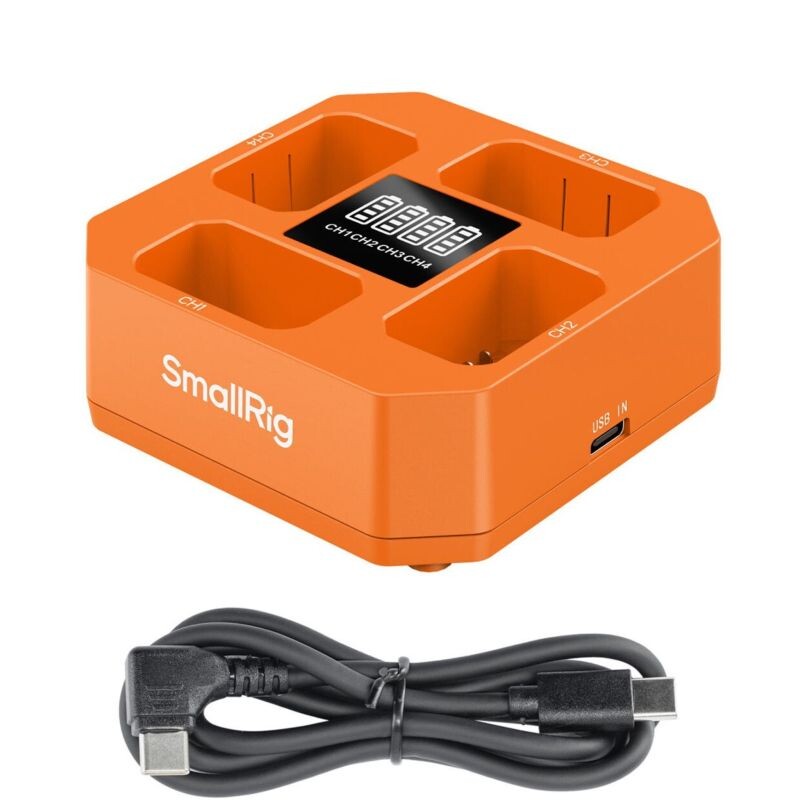 SMALLRIG 5749 Four-Channel Camera Battery Charger for NP-FW50