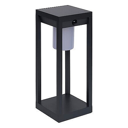 DEOKORK Zahradní solární lampa 15x15x40 cm (antracit)