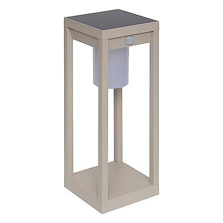 DEOKORK Zahradní solární lampa 15x15x40 cm (ivory)