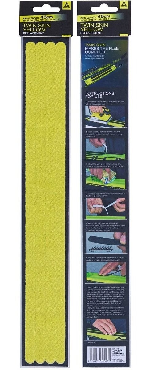 Fischer Twin Skin Yellow Mohair Narrow Velikost: 45 cm