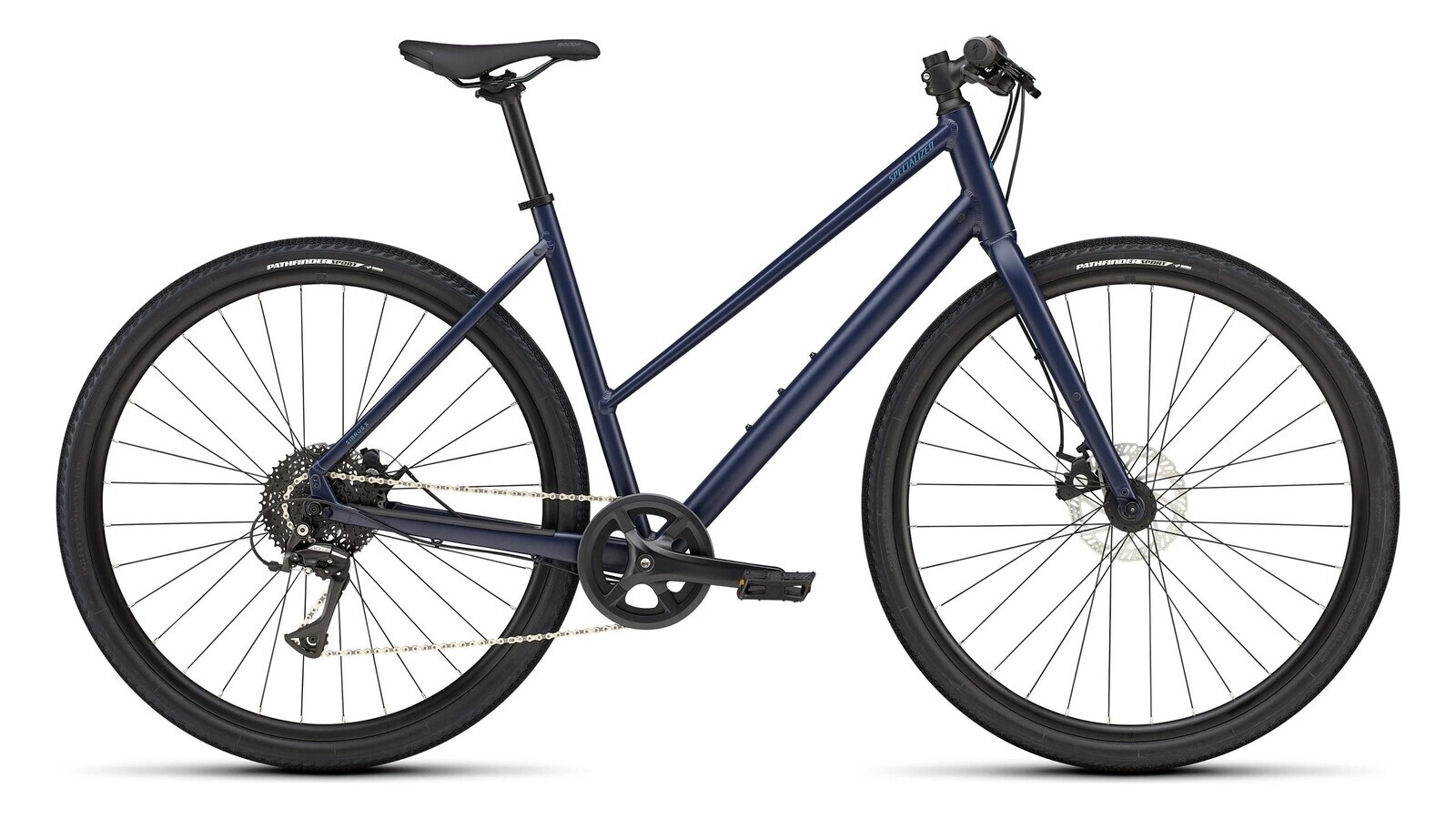 SPECIALIZED Sirrus X 1.0 Step-Through Satin Deep Marine/Grey Blue Reflective Velikost: S