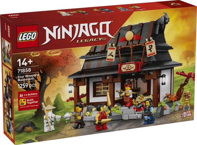 LEGO Poškozené - LEGO® NINJAGO® Kovárna Čtyři zbraně: 15 let NINJAGO 71858