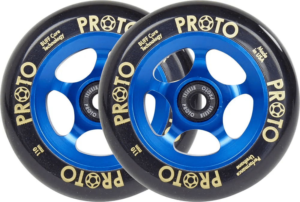 Proto - Spoked Grippers 110mm - Black On Blue - (2ks) - kolečka na freestyle koloběžku