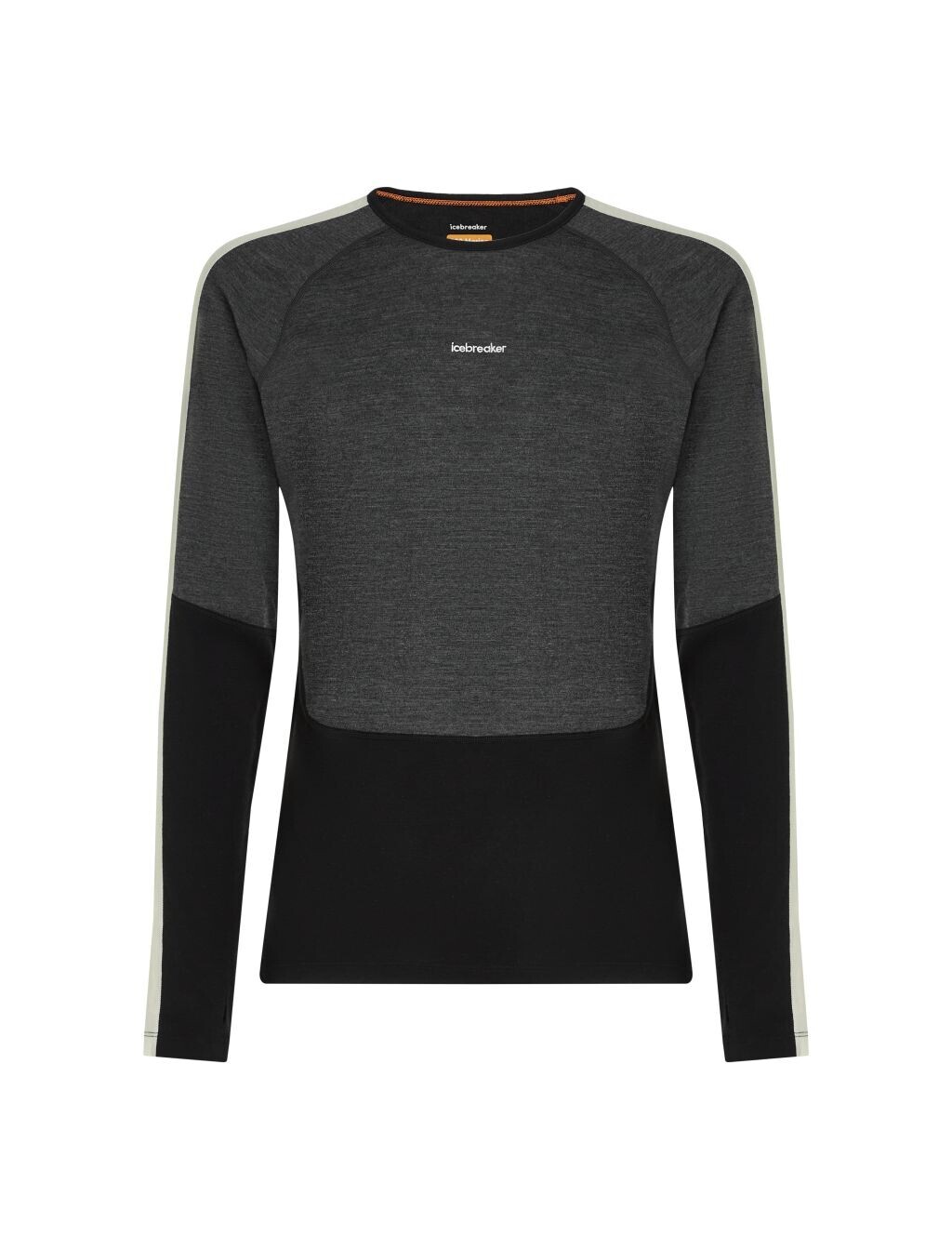 ICEBREAKER Mens 200 Oasis+ LS Crewe, Black/Jet Hthr/Undyed/Cb (vzorek) velikost: M