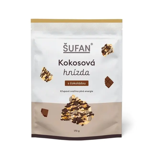 Šufan Kokosová hnízda s čokoládou 170 g