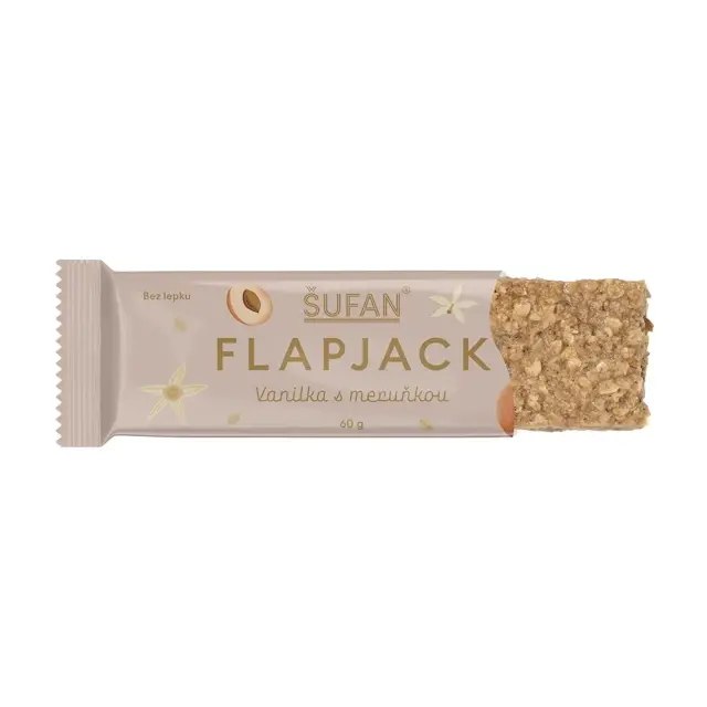 Šufan Bezlepkový FLAPJACK Vanilka s meruňkou 60 g