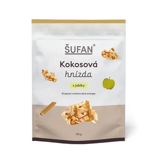 Šufan Kokosová hnízda s jablky a skořicí 170 g