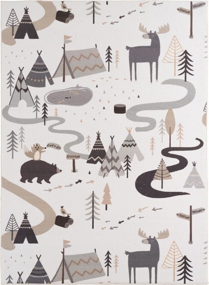 Krémový pratelný dětský koberec 140x200 cm Coco 1135 – Ayyildiz Carpets