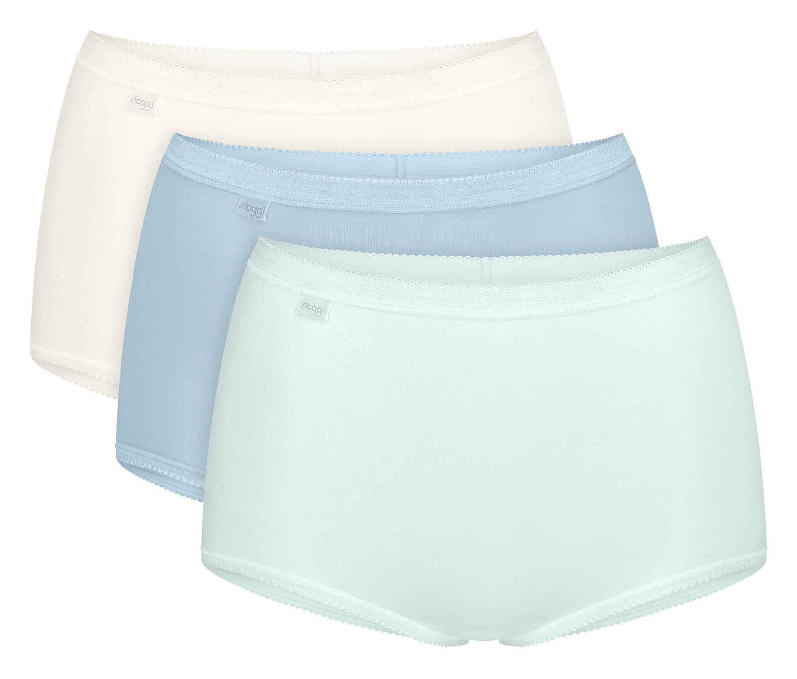 Maxi kalhotky sloggi Basic+ Maxi C3P - pro ženy - vel. 46 - barva: modrá