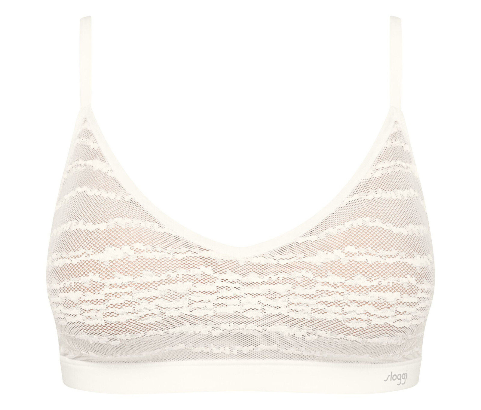 Podprsenka sloggi Free Evolve U Lace P - pro ženy - vel. XS/S - barva: bílá