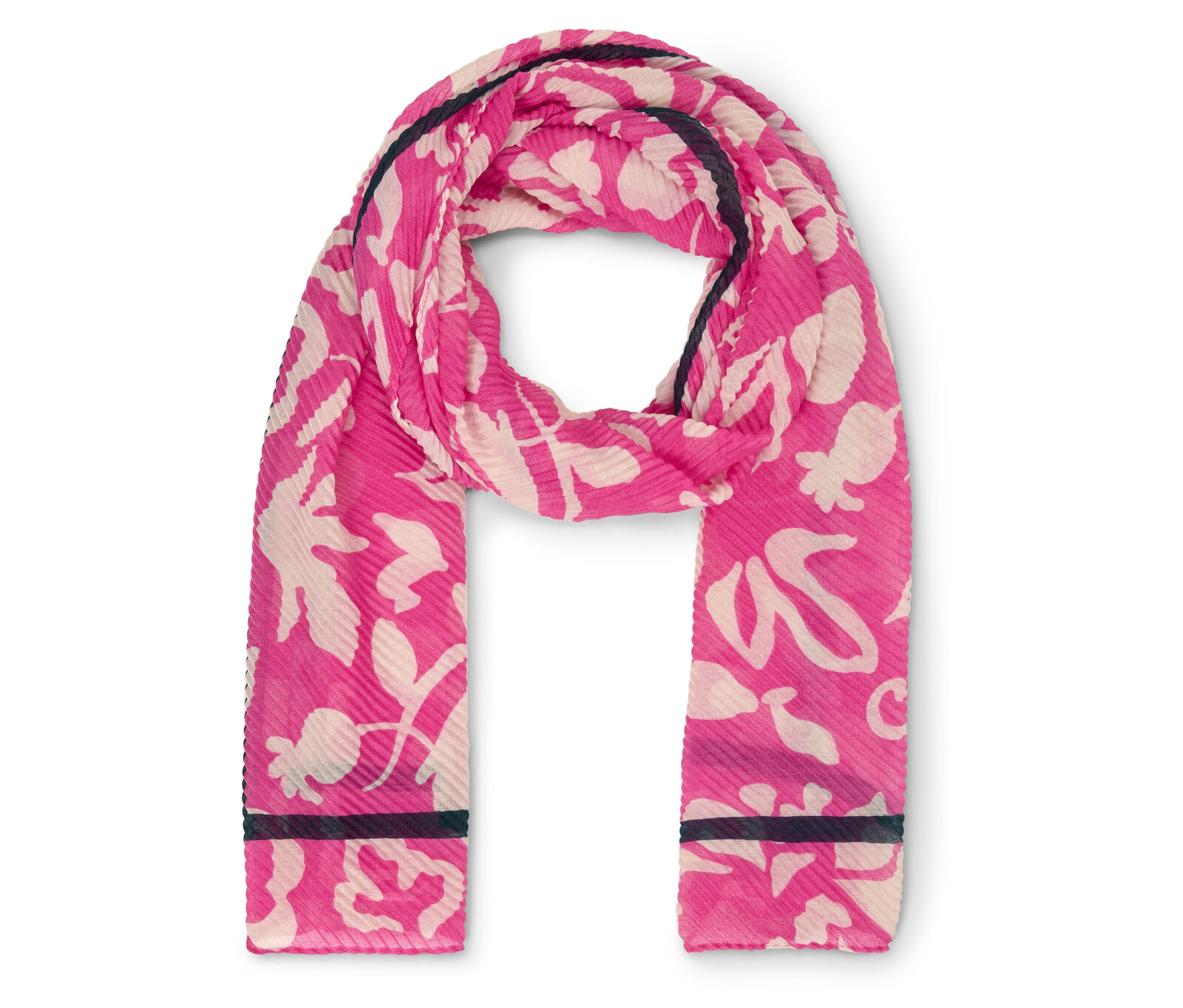 Tchibo - Tkaná šála s potiskem - barva: bílá