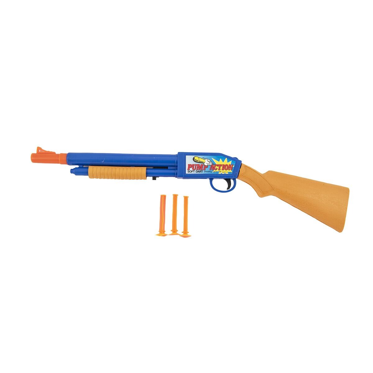 Pistole/Brokovnice plast 3 náboje na přísavky 48cm na kartě