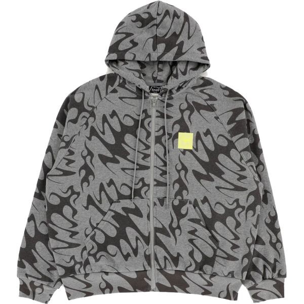 Mikina Lakai X Ripndip Black Flame Zippe - Šedá - L