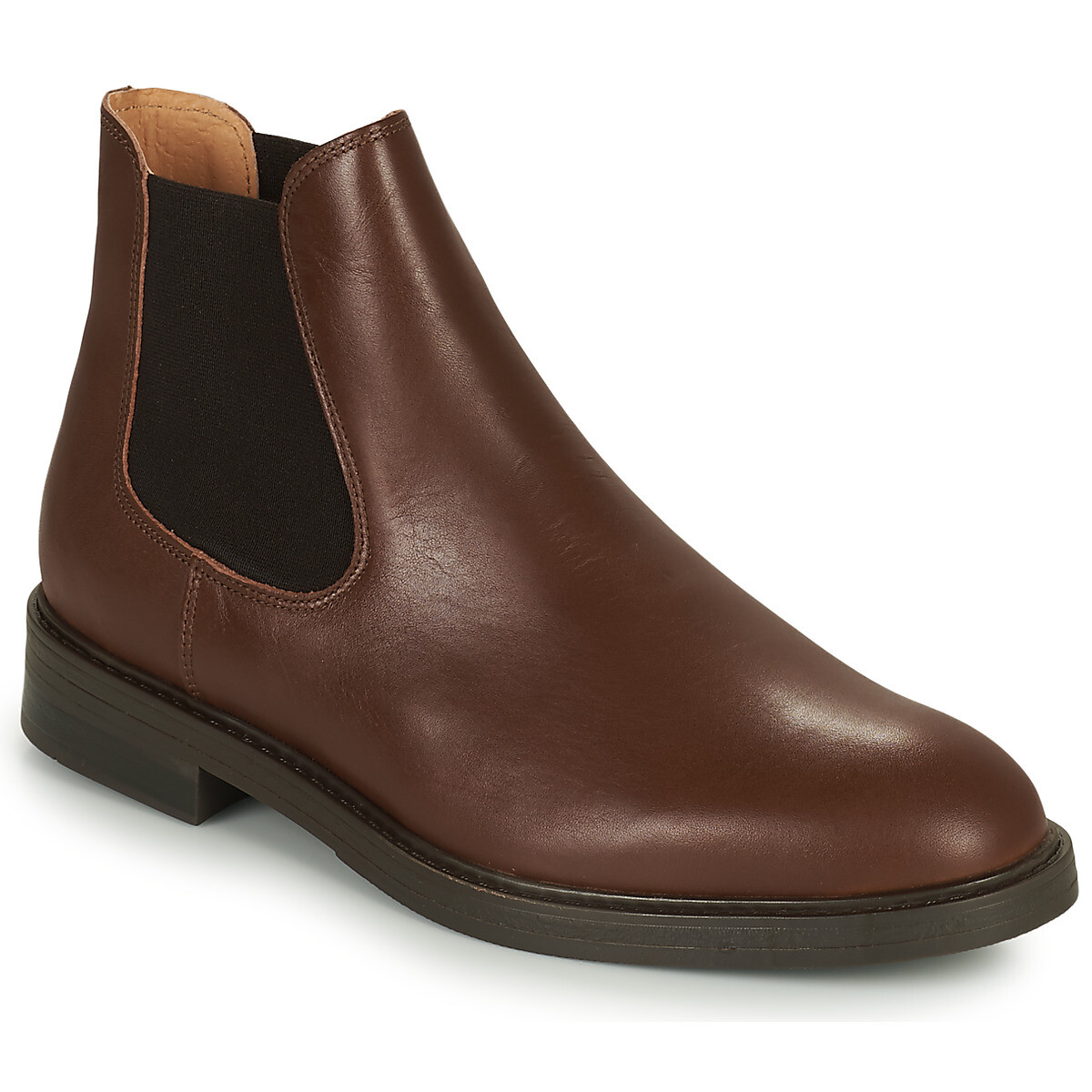 Selected  SLHBLAKE LEATHER CHELSEA BOOT  Hnědá