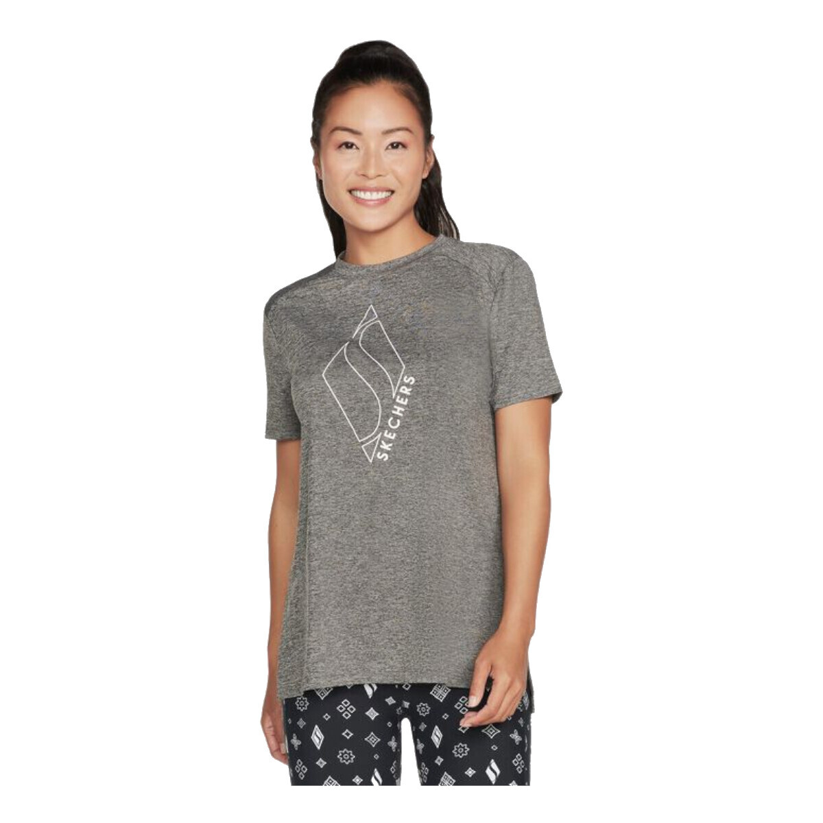 Skechers  Diamond Blissful Tee  Šedá