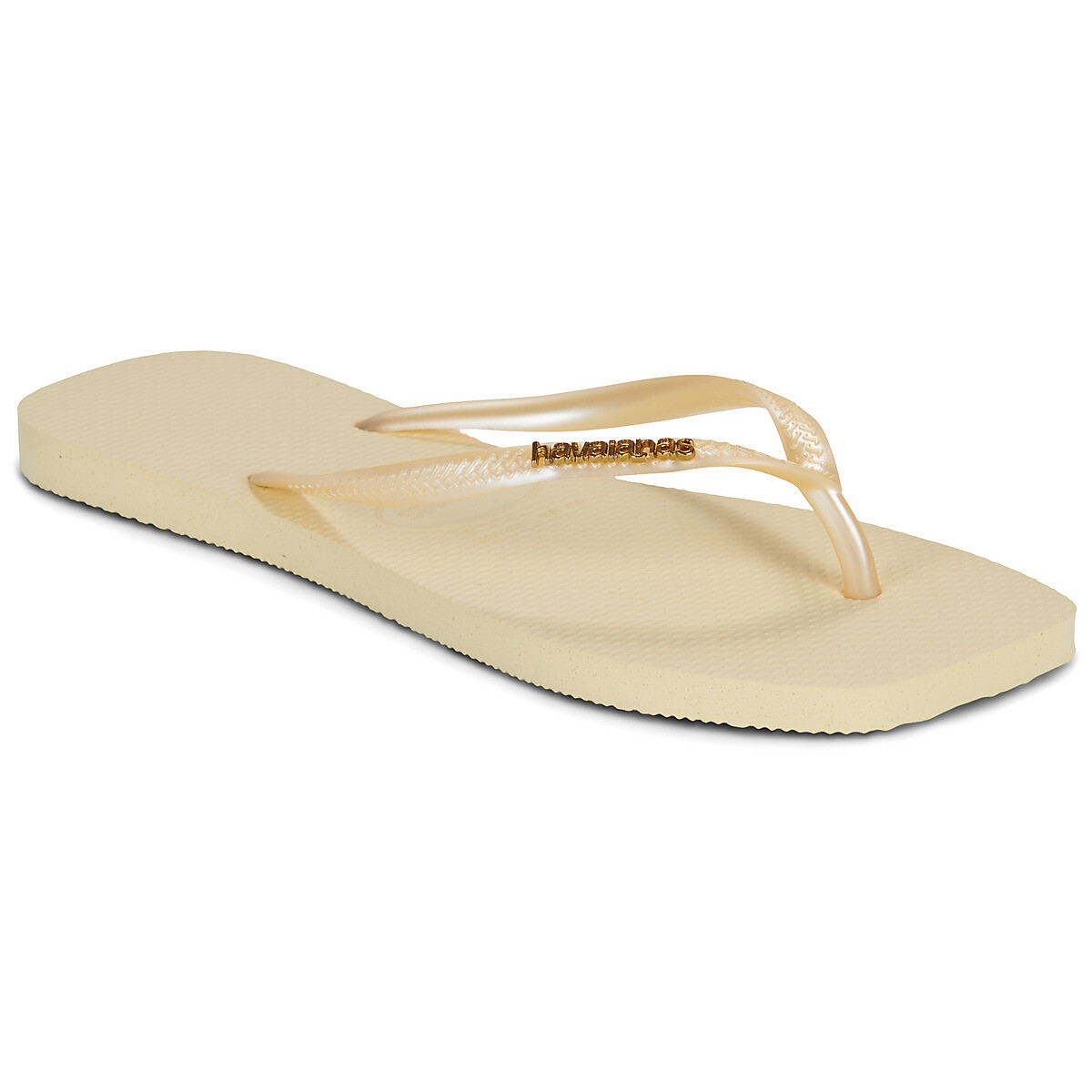 Havaianas  SLIM SQUARE LOGO METALLIC  Béžová
