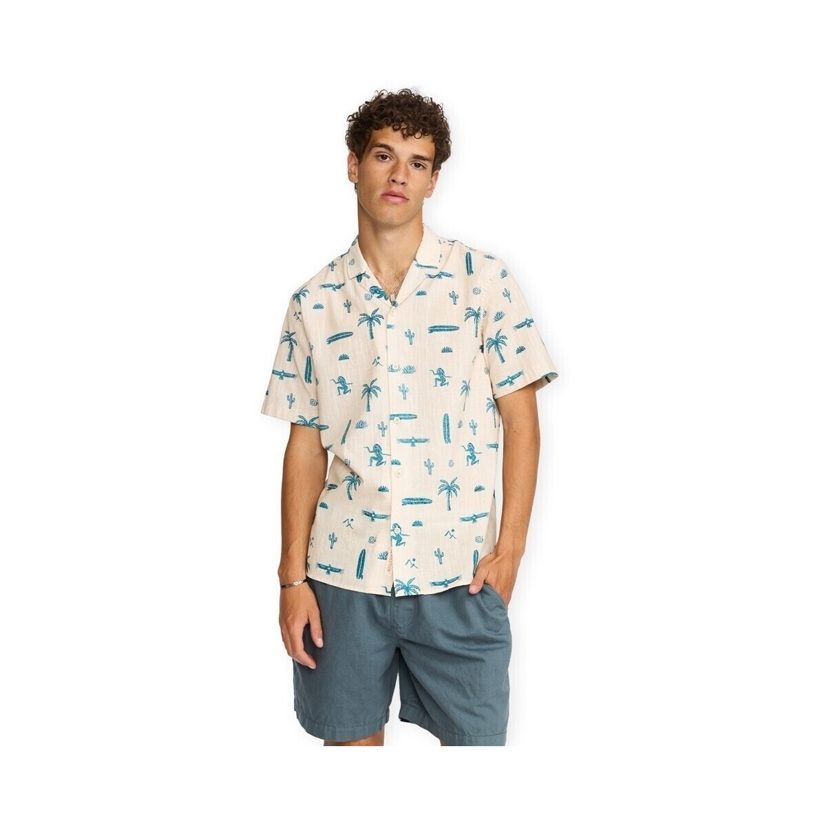 Revolution  Cuban Shirt 3250 - Off White  ruznobarevne