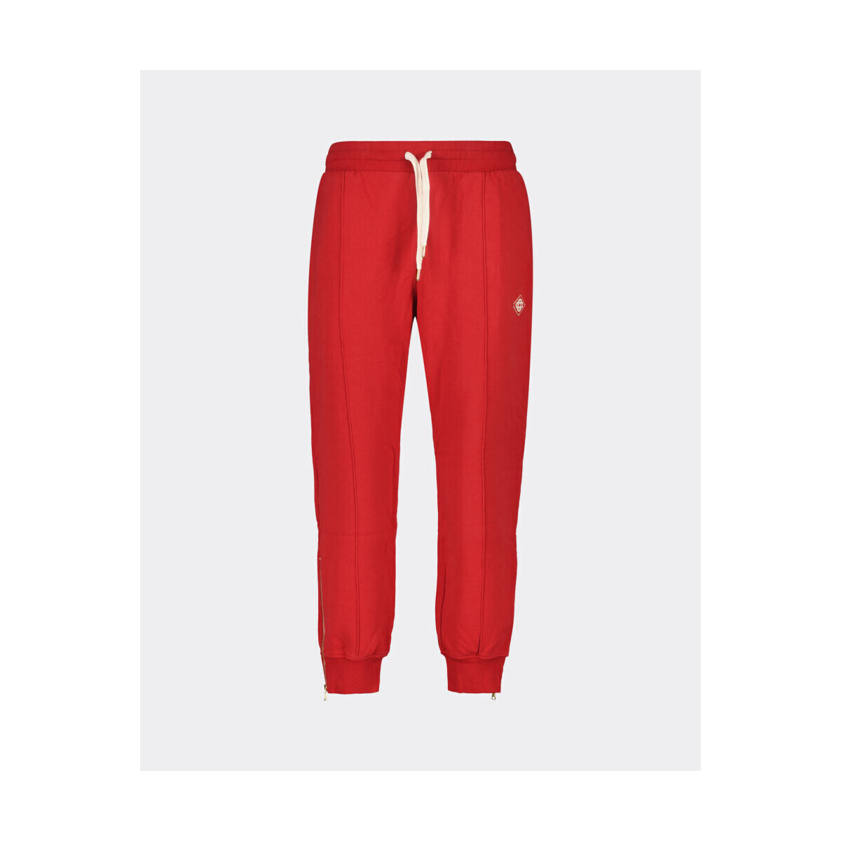 Casablanca  RED LOOPBACK ZIP HEM SWEATPANTS DIAMOND LOGO  Červená