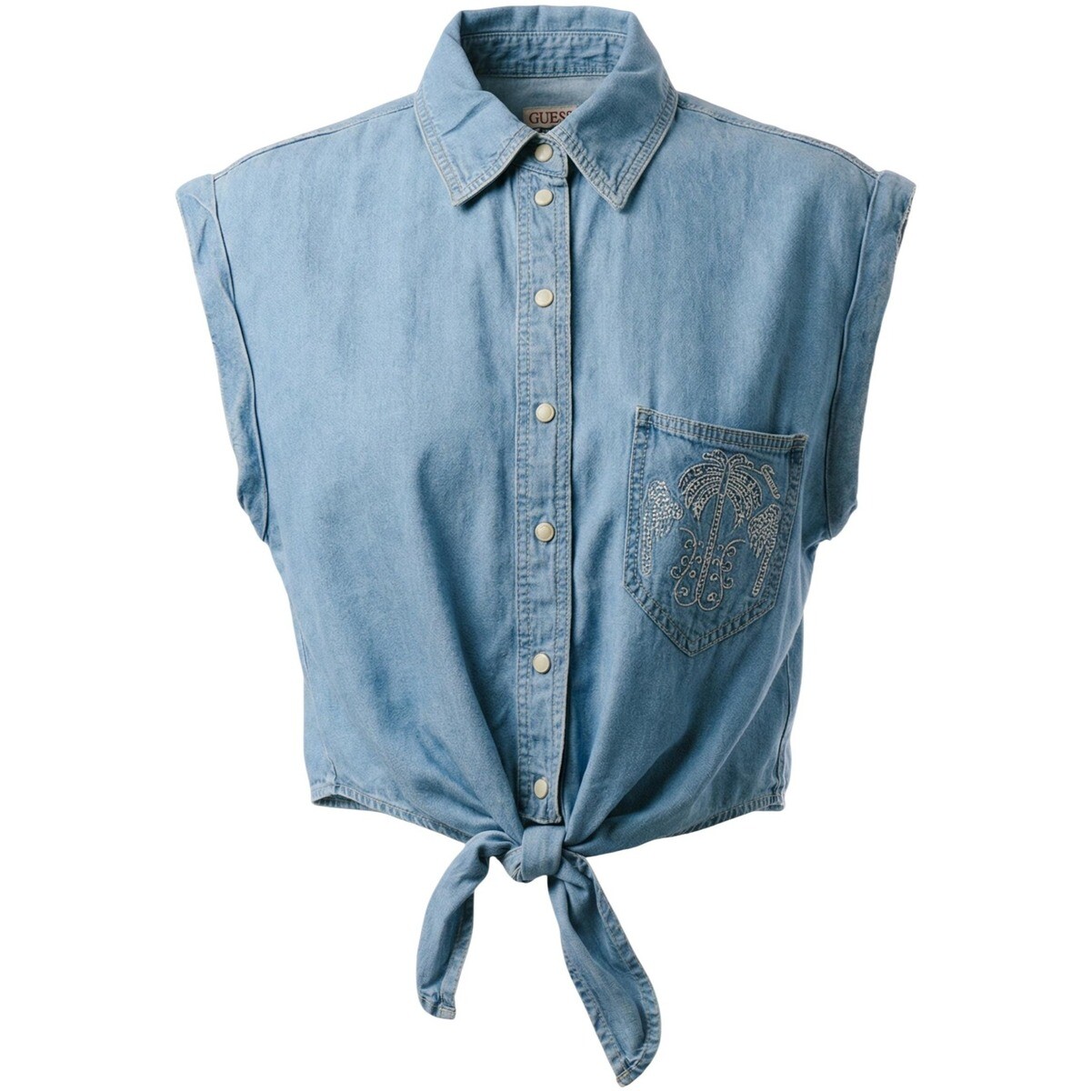 Guess  AMBRA SHIRT W6GH18 D0713  Modrá