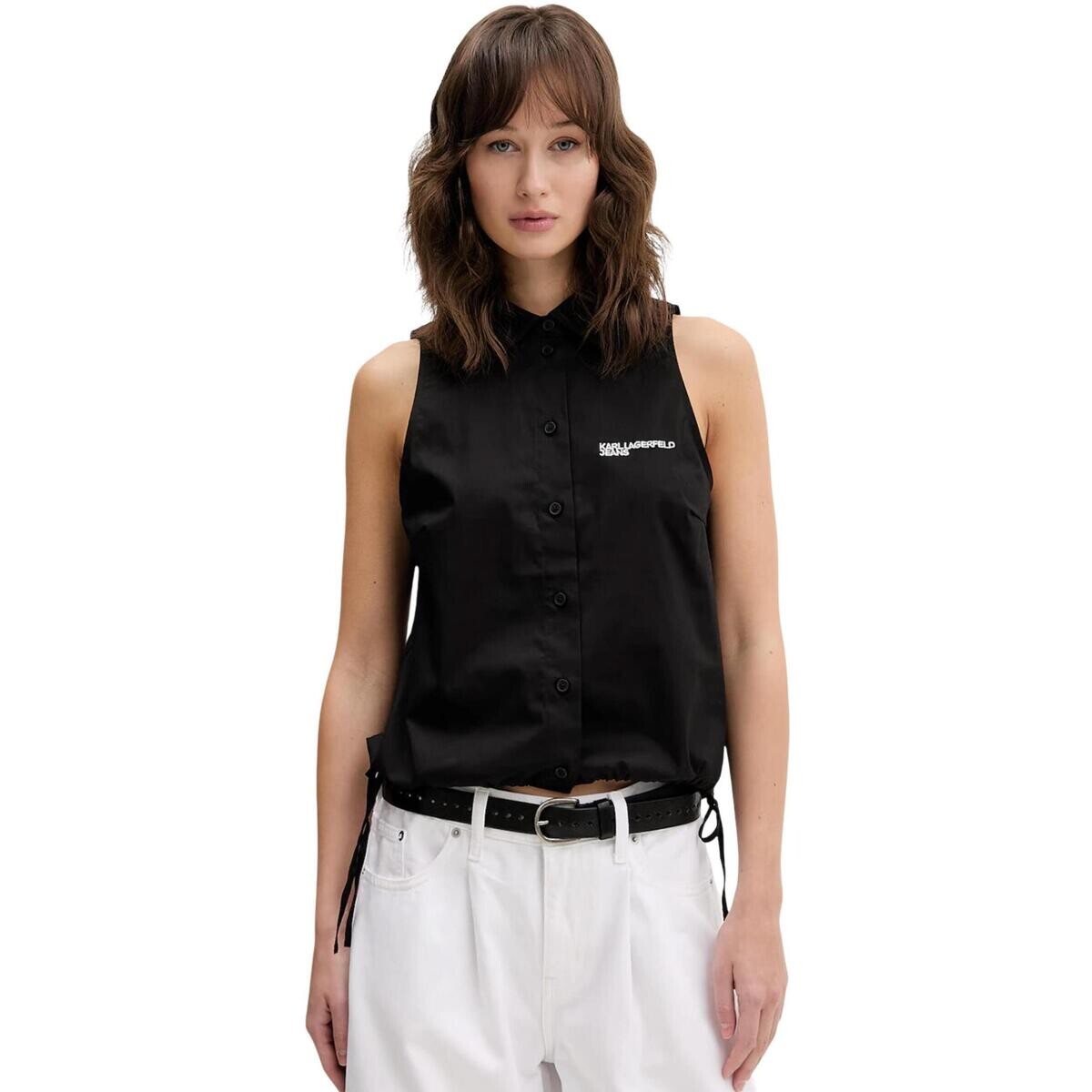 Karl Lagerfeld  KLJ Sleeveless Blouse B2W11020  Černá