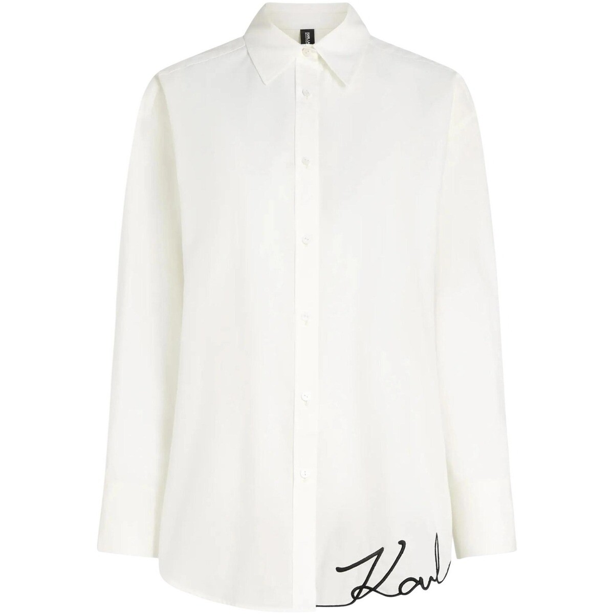 Karl Lagerfeld  OVERSIZED BEACHSHIRT B2W46034  Bílá