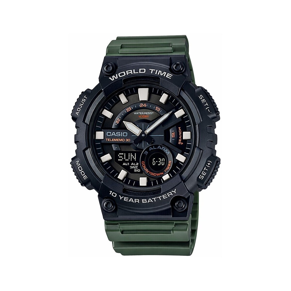 Casio  aeq110w3a  Zelená