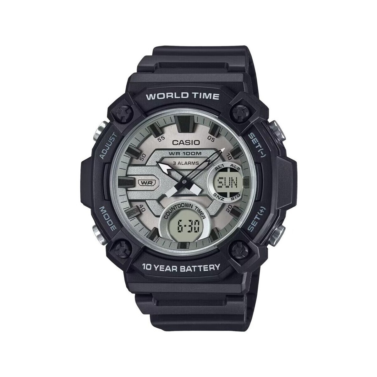Casio  aeq120w7a  Stříbrná