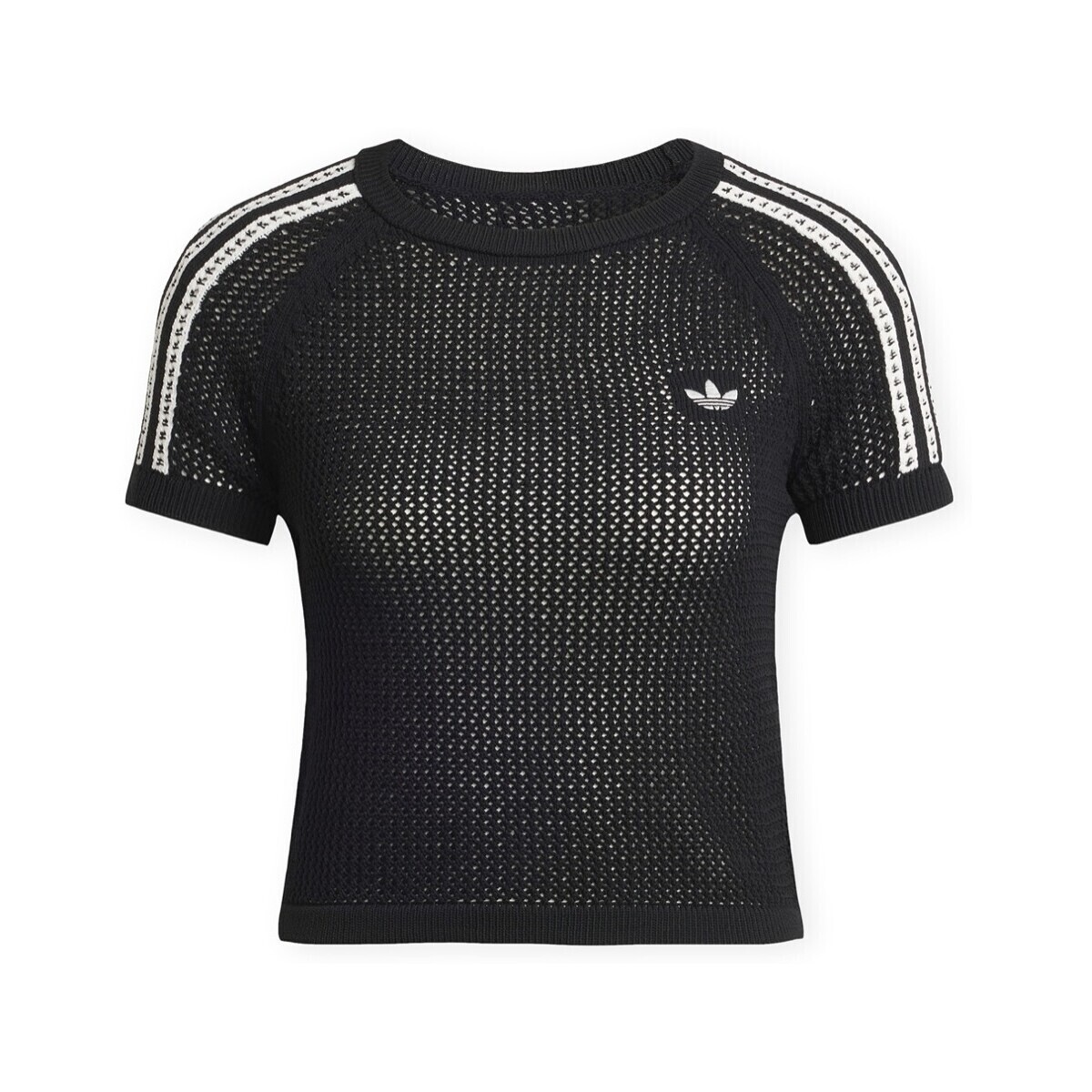 adidas  T-Shirt Crochet - Black  Černá
