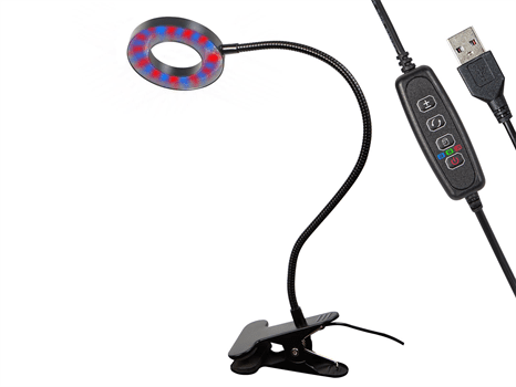 Lampa pro růst rostlin BLOW 71-307, 4W s klipem, 10 režimů
