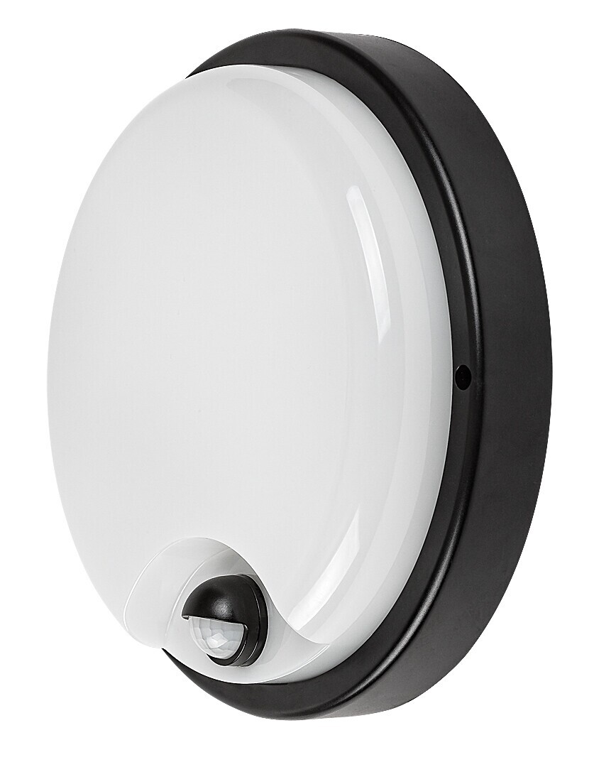 Rabalux Černé fasádní LED svítidlo s pohybovým čidlem Lonato 18W IP65 77213