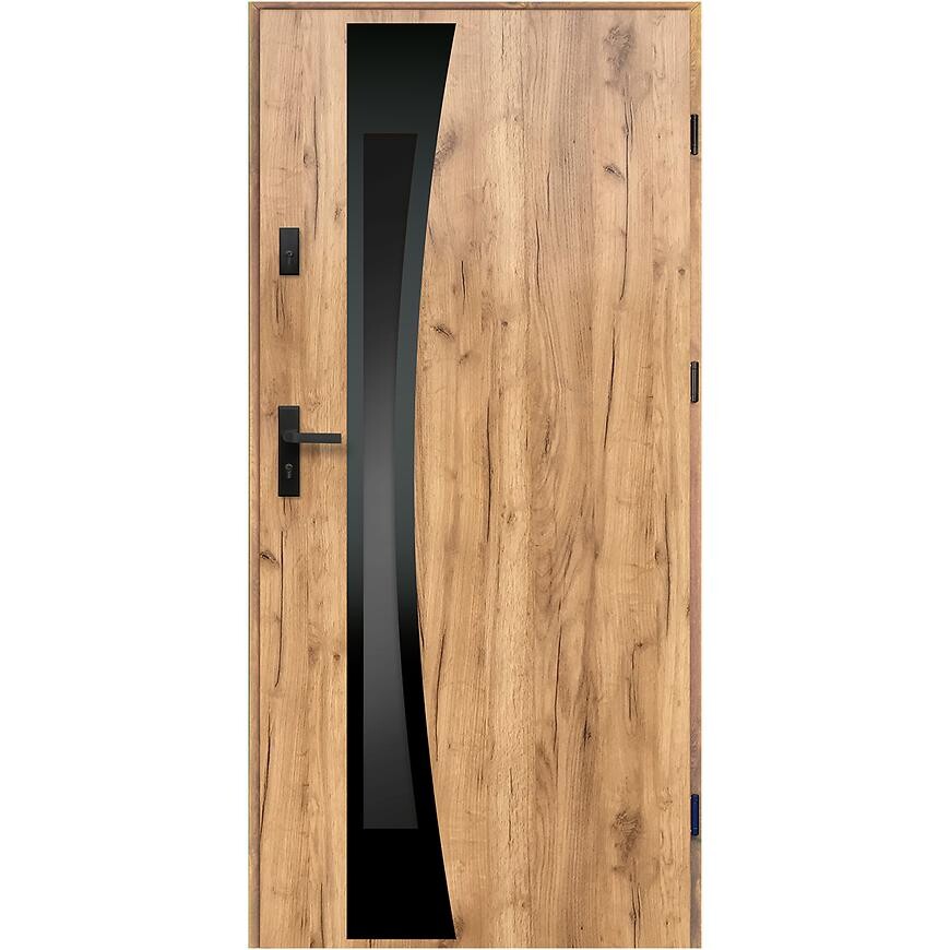 Vchodové dveře Asteria 90 P dub sonoma černá inox/grafitová