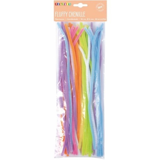 Playbox Chlupaté modelovací drátky - pastelové - 30 cm - 50 ks -  2472345