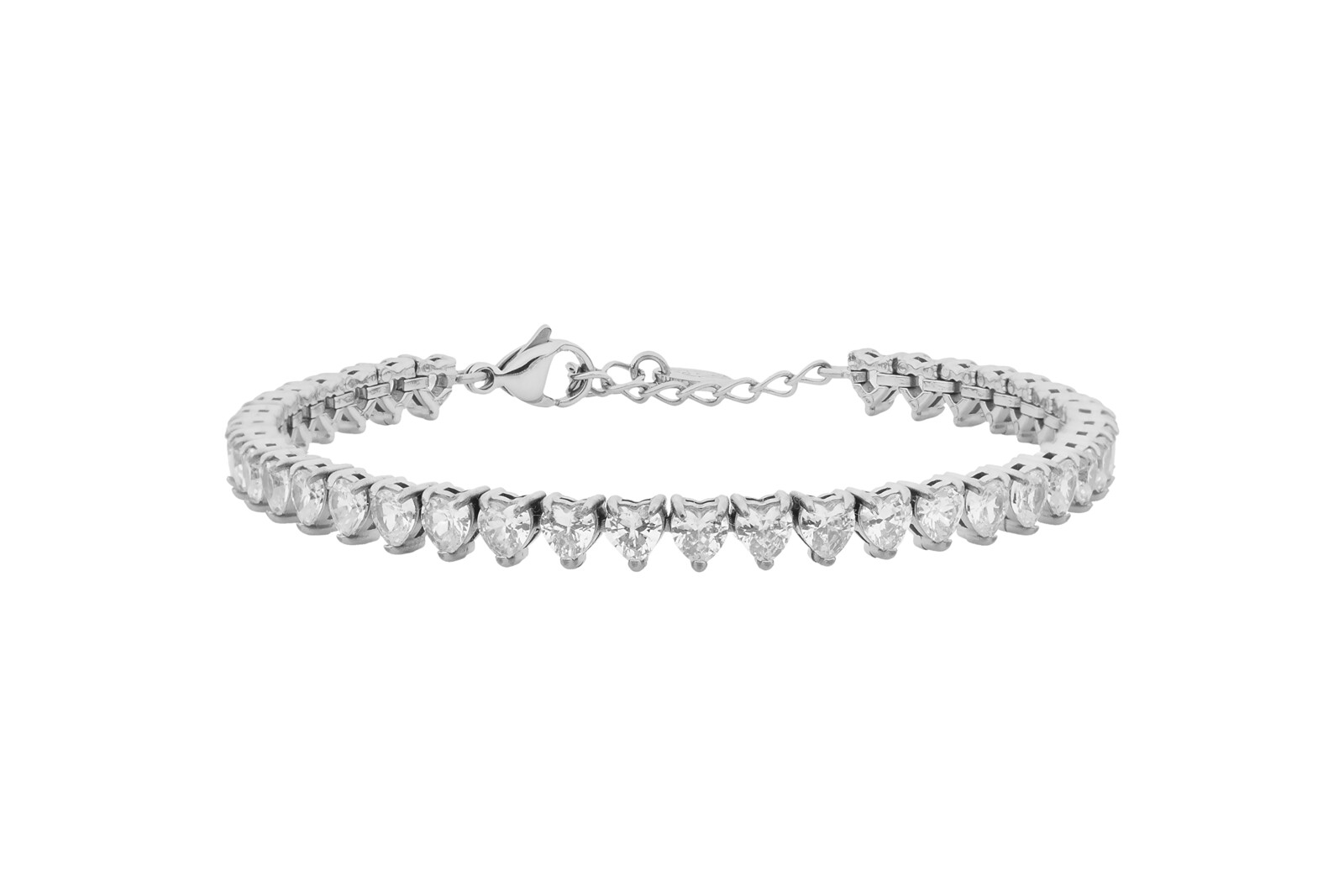 Liu Jo Tenisový srdcový náramek s krystaly Stones LJ3223