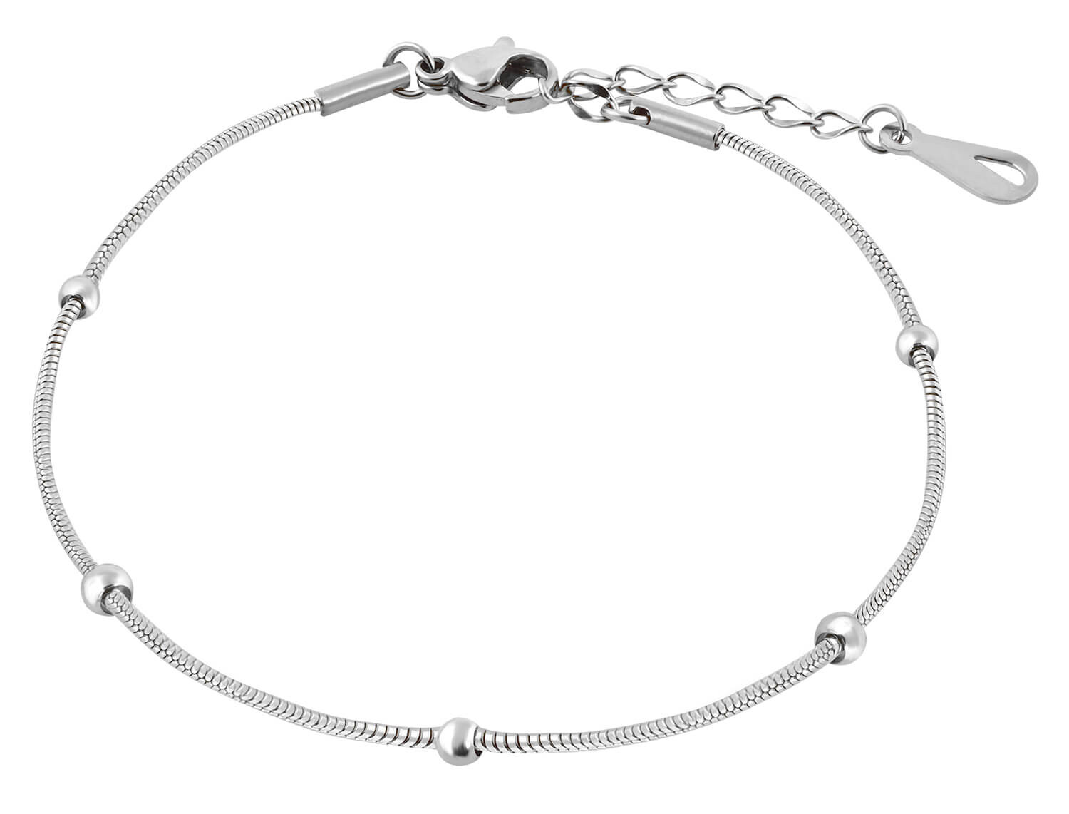 Troli Ocelový kuličkový náramek Hádek 15 + 4 cm