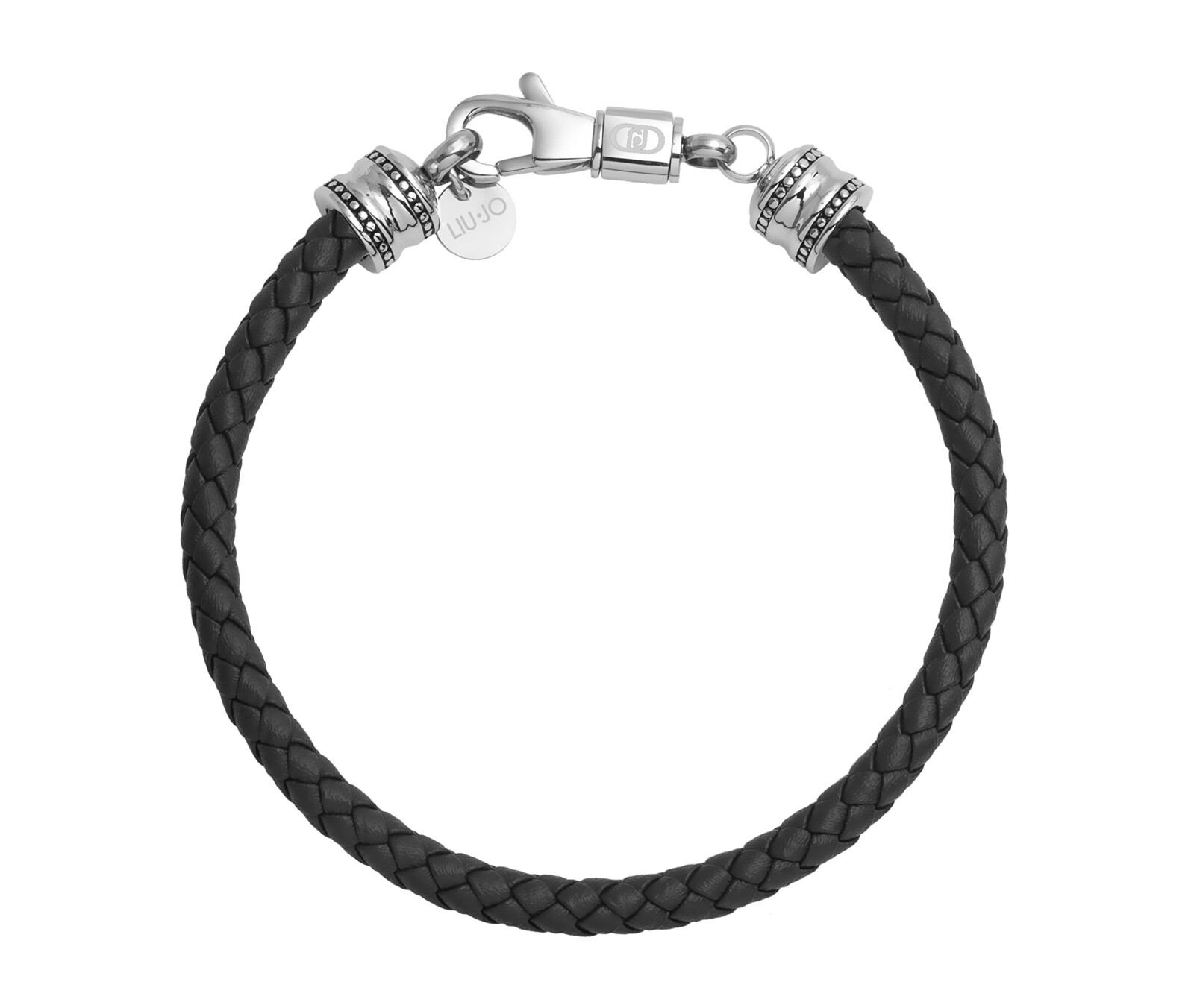 Liu Jo Černý kožený náramek pro muže MLJ670