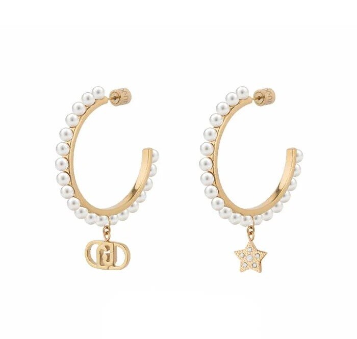 Liu Jo Perlové pozlacené náušnice s přívěsky Stones LJ3168