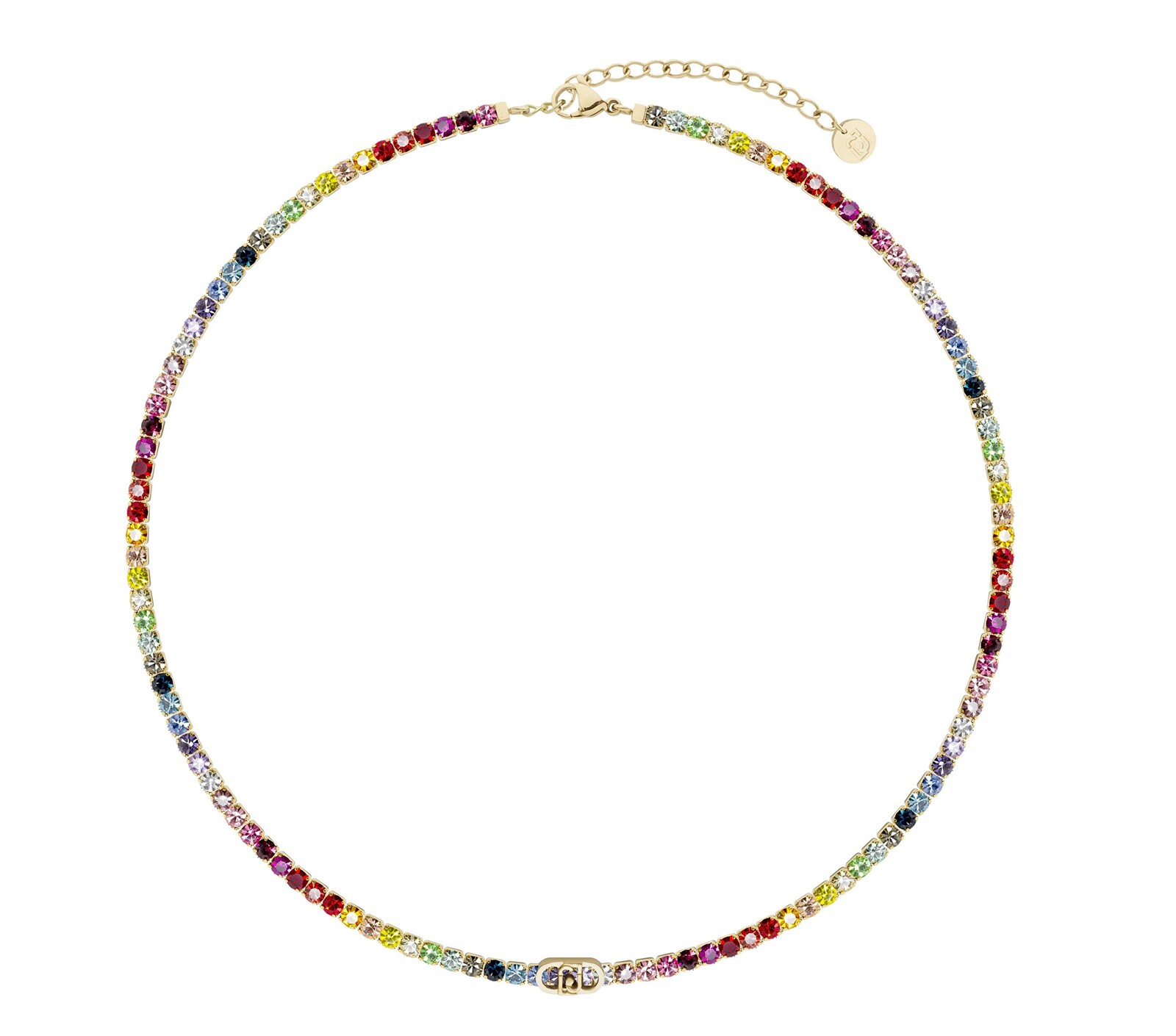 Liu Jo Tenisový duhový náhrdelník s krystaly Stones LJ3221