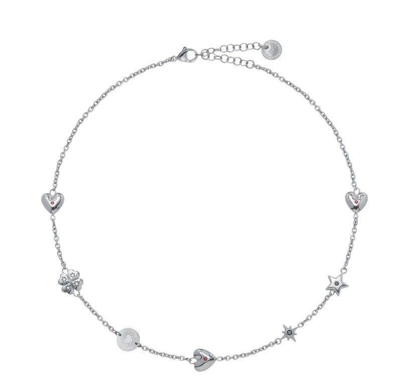 Liu Jo Ocelový dámský náhrdelník s krystaly Icones LJ3175